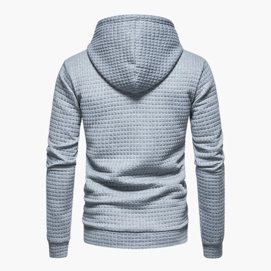 Trevor | Fitted Casual Hoodie in Honeycomb Fabric