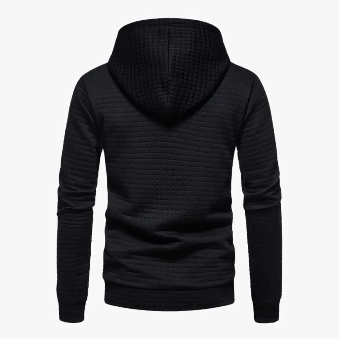 Trevor | Fitted Casual Hoodie in Honeycomb Fabric