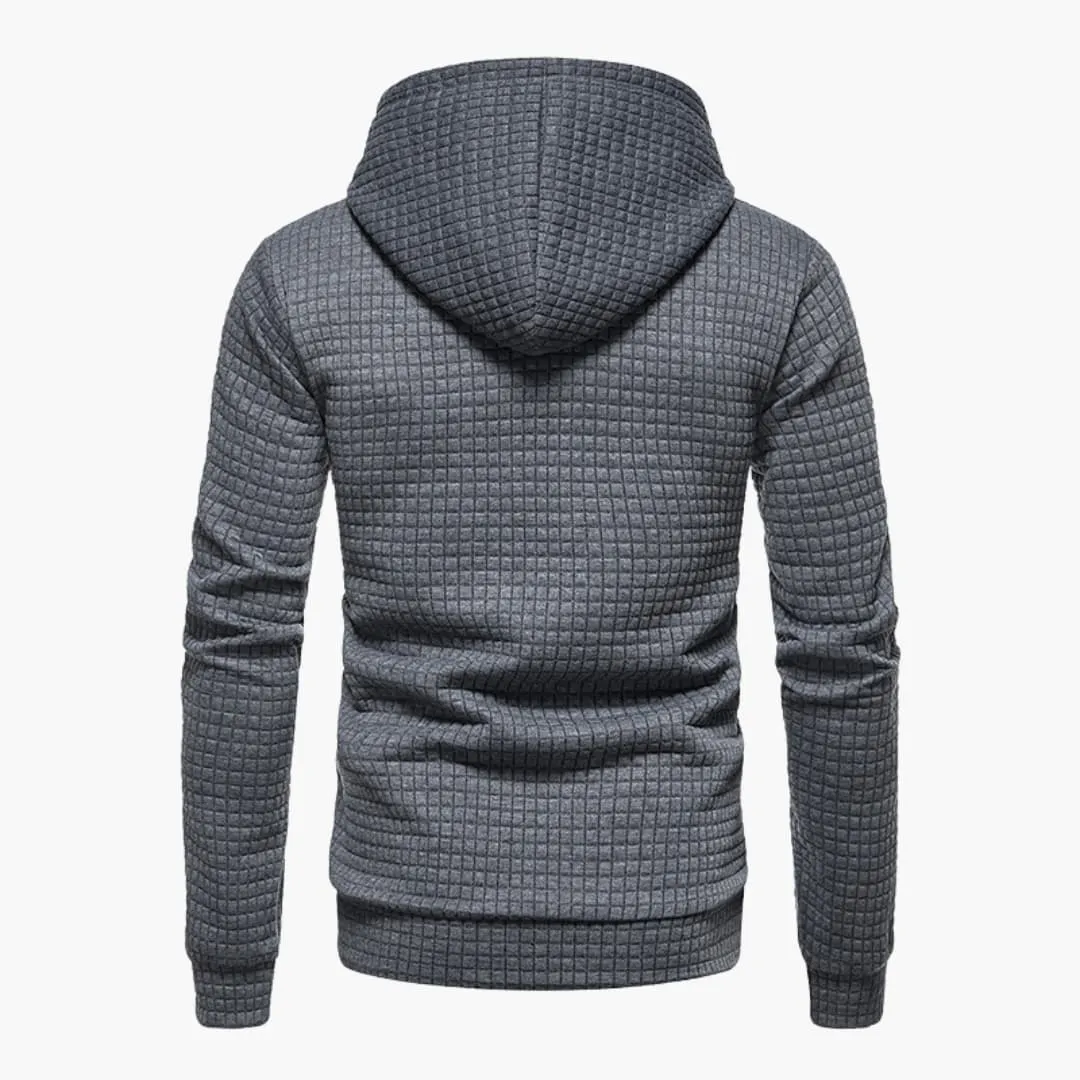 Trevor | Fitted Casual Hoodie in Honeycomb Fabric