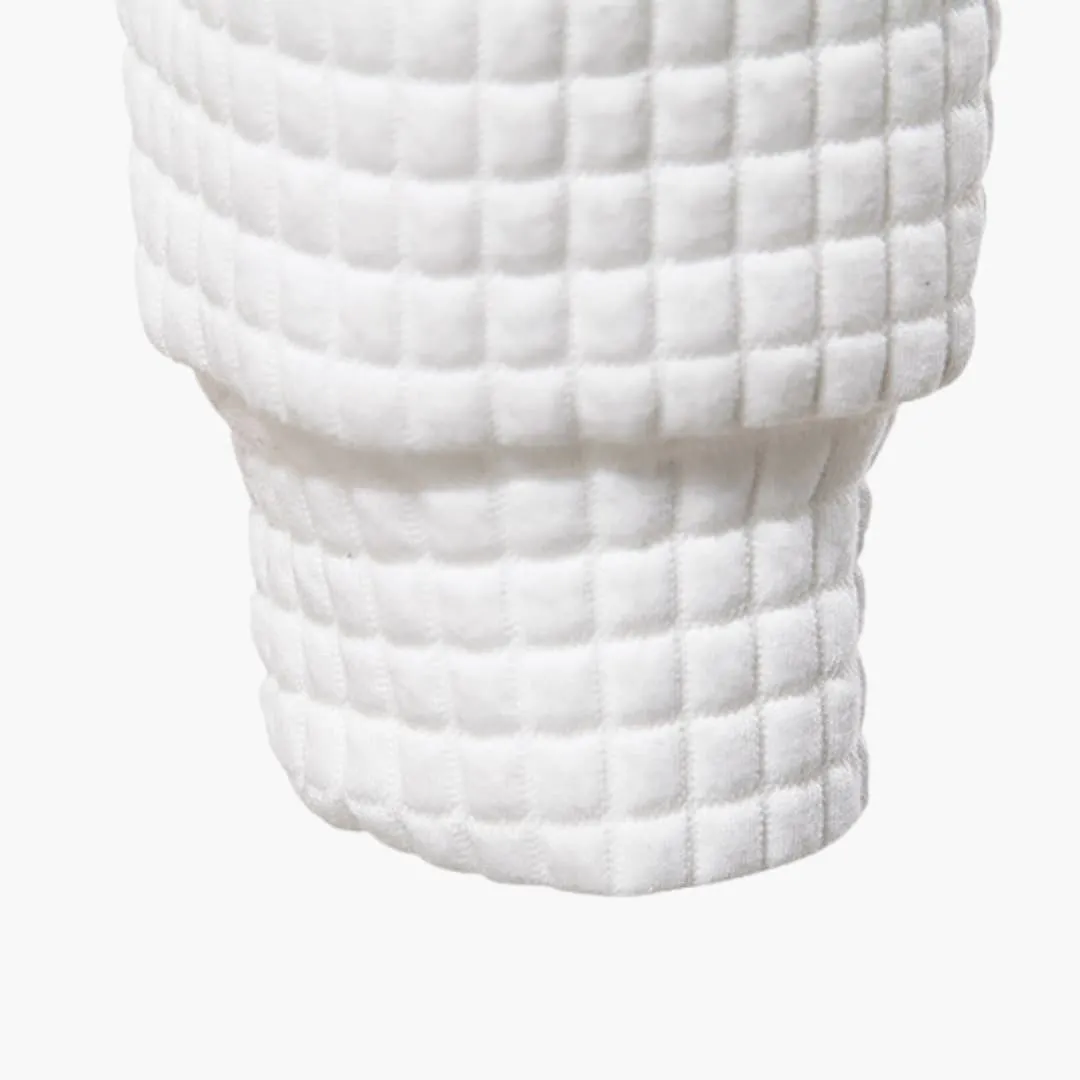 Trevor | Fitted Casual Hoodie in Honeycomb Fabric