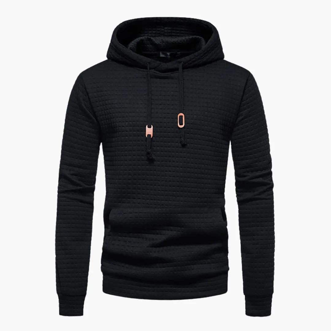Trevor | Fitted Casual Hoodie in Honeycomb Fabric