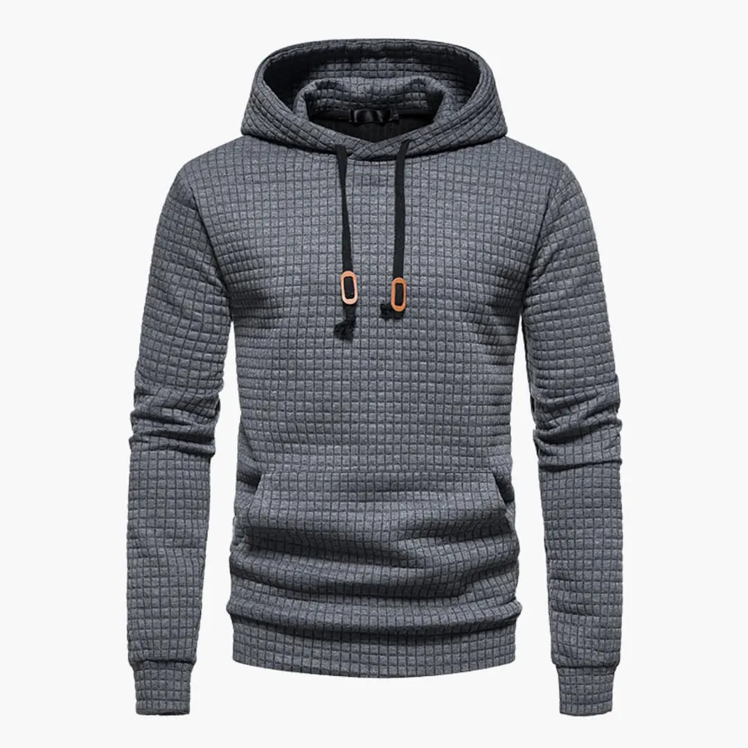 Trevor | Fitted Casual Hoodie in Honeycomb Fabric