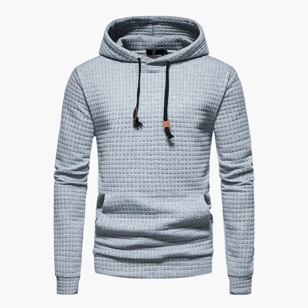 Trevor | Fitted Casual Hoodie in Honeycomb Fabric