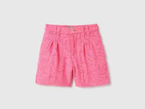 Tropical Burnt Out Regular Fit Casual Shorts