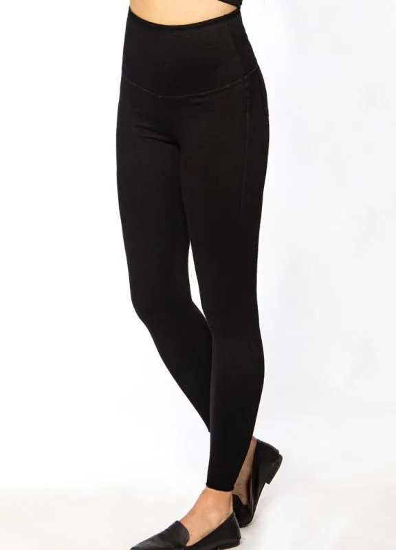 Ultra Soft Pull On Skinny Jeggings - Black