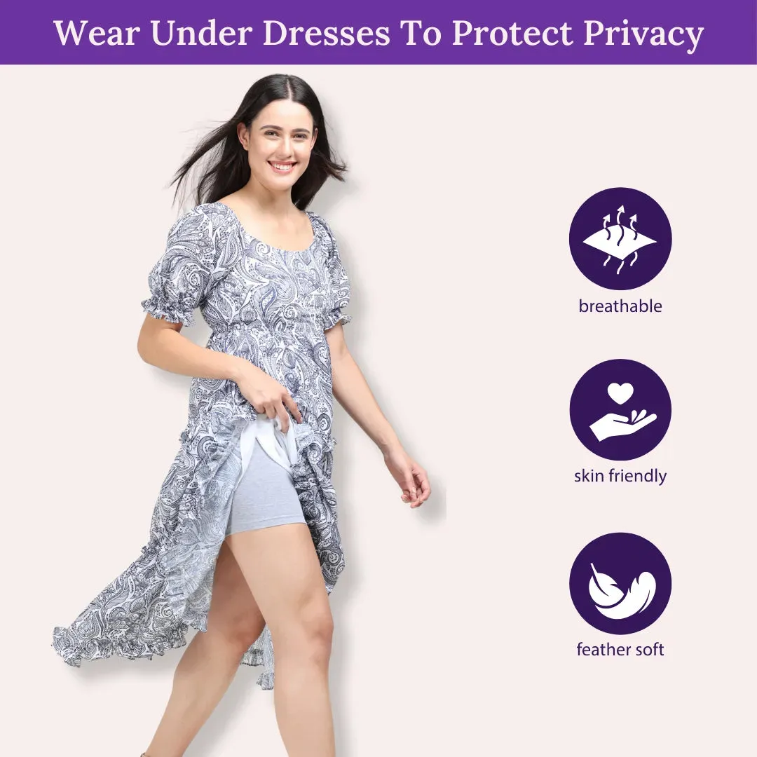 Under Dress Shorts | Full Hip Coverage | Prevents Inner Thigh Chafing | 3 Pack