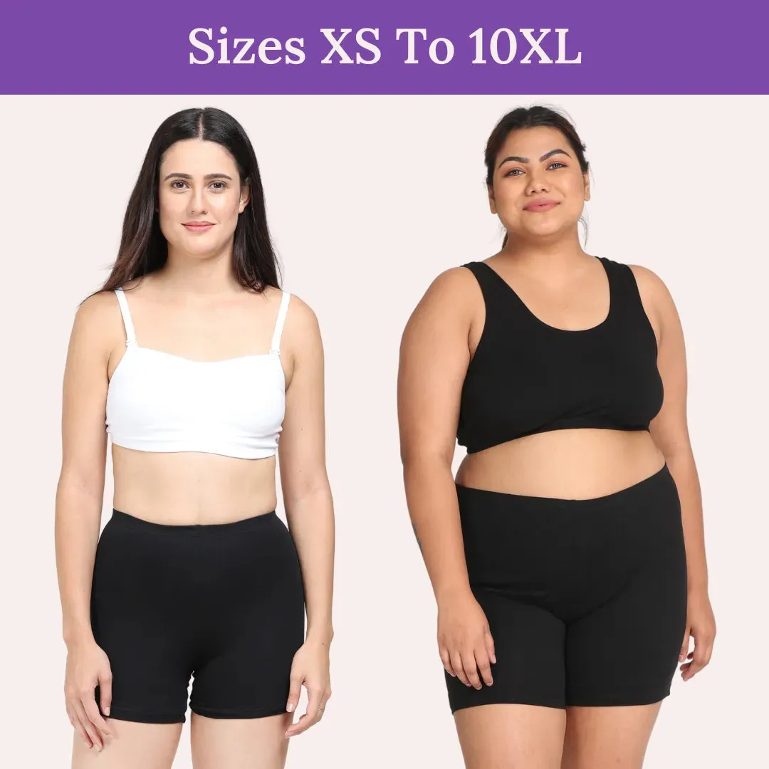 Under Dress Shorts | Full Hip Coverage | Prevents Inner Thigh Chafing | 3 Pack