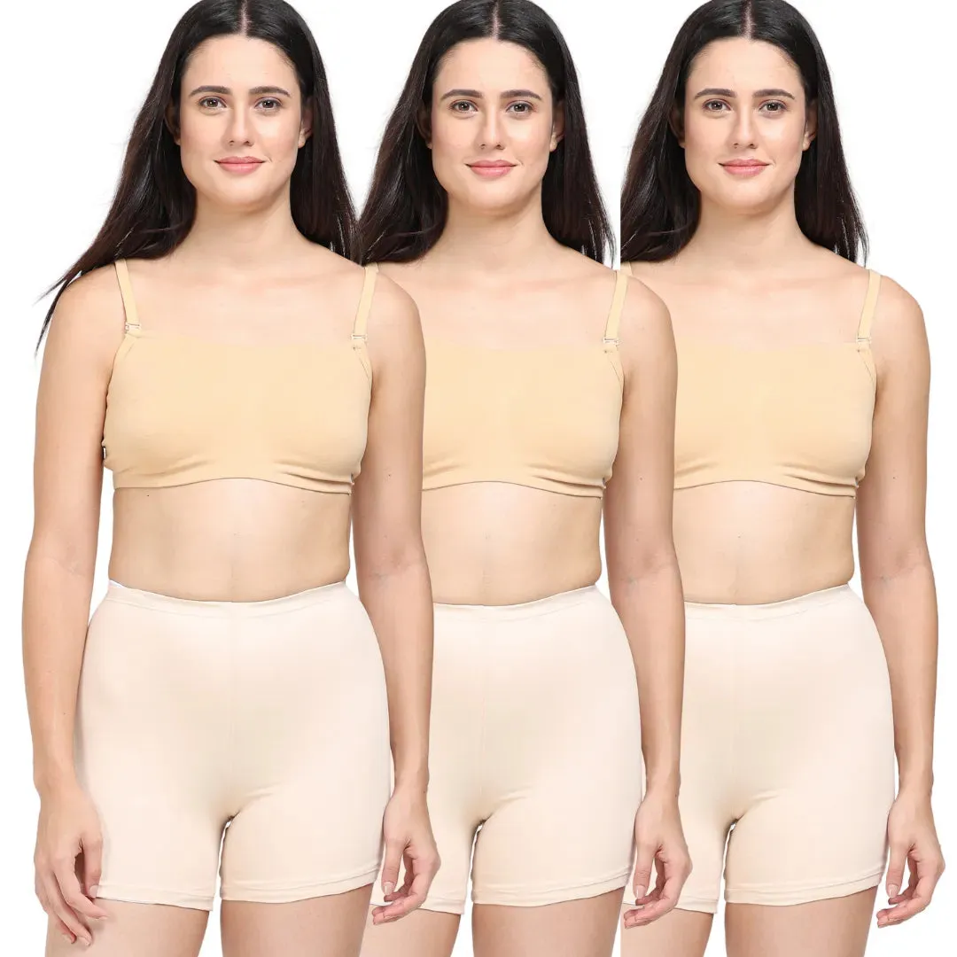 Under Dress Shorts | Full Hip Coverage | Prevents Inner Thigh Chafing | 3 Pack
