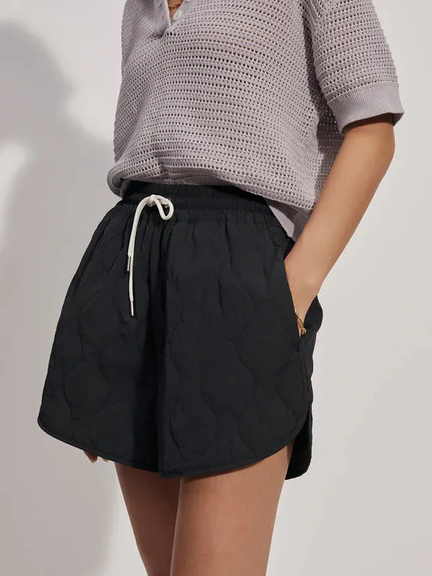 Varley | Connel Quilt Short {Black}