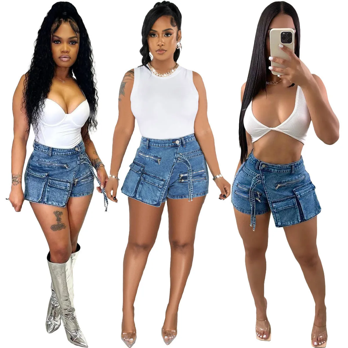 Vintage denim shorts-D845 | Inspanda