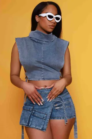 Vintage denim shorts-D845 | Inspanda