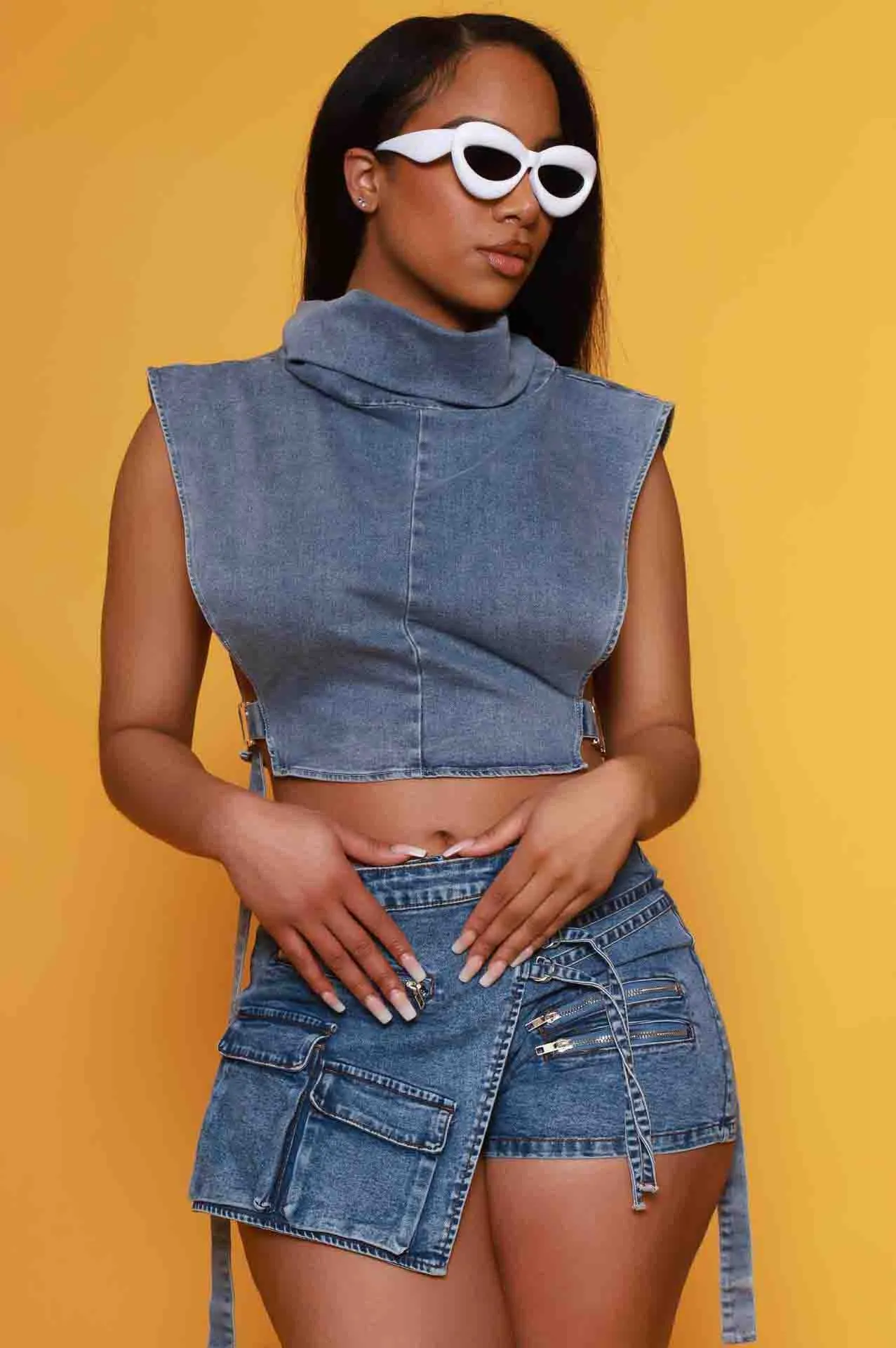 Vintage denim shorts-D845 | Inspanda