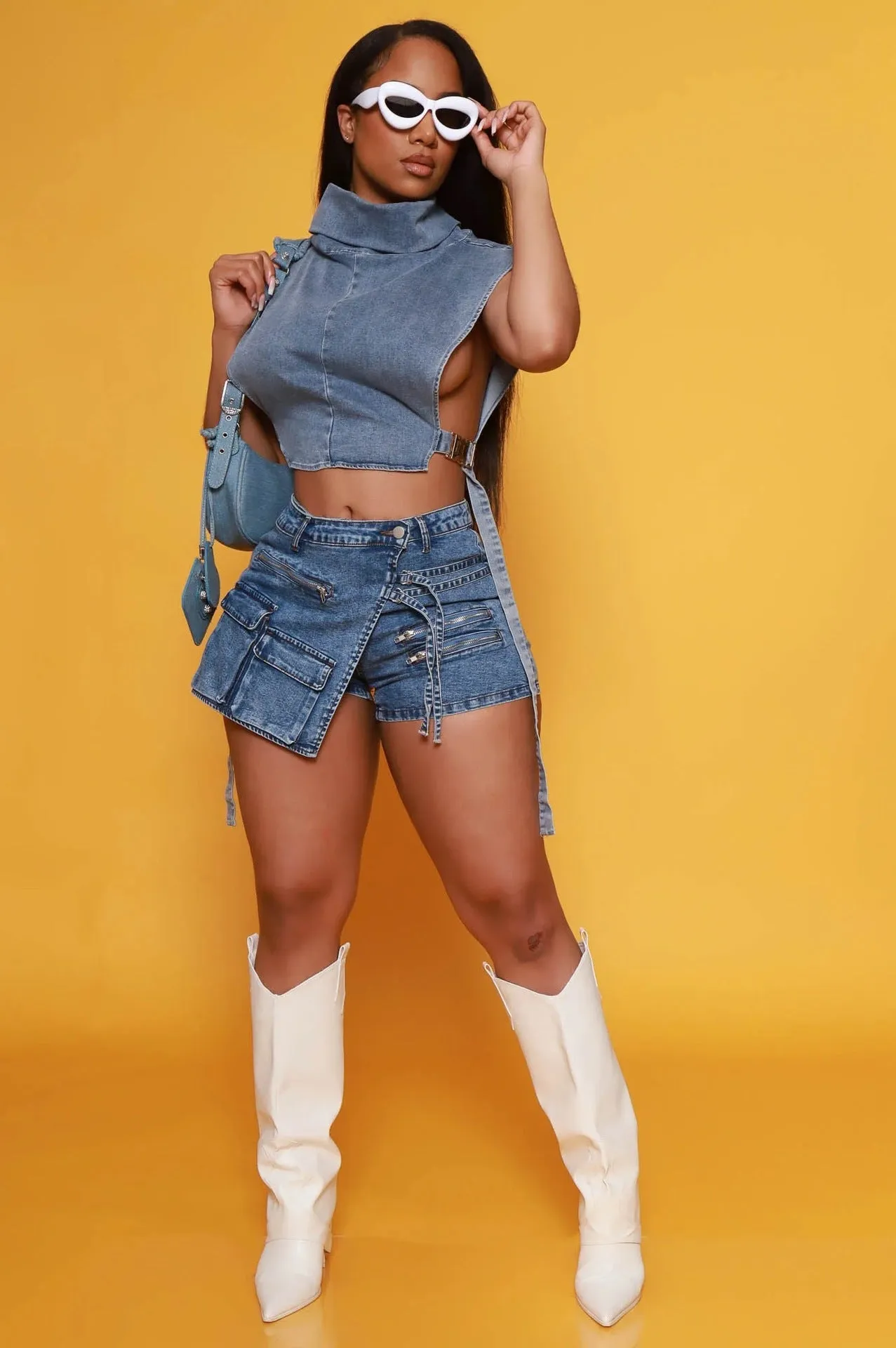 Vintage denim shorts-D845 | Inspanda
