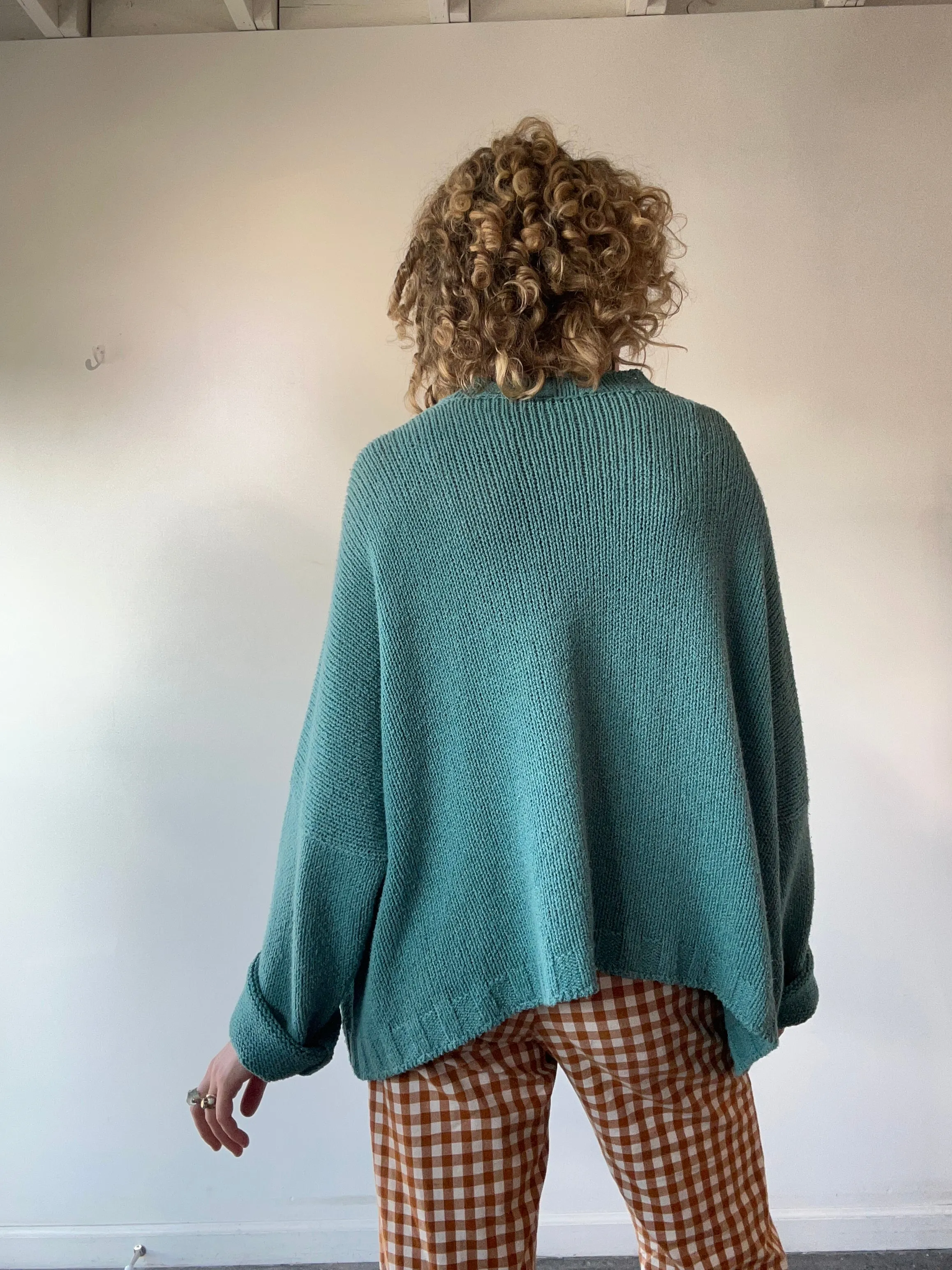 Vintage Shirin Guild Aqua Blue Sweater