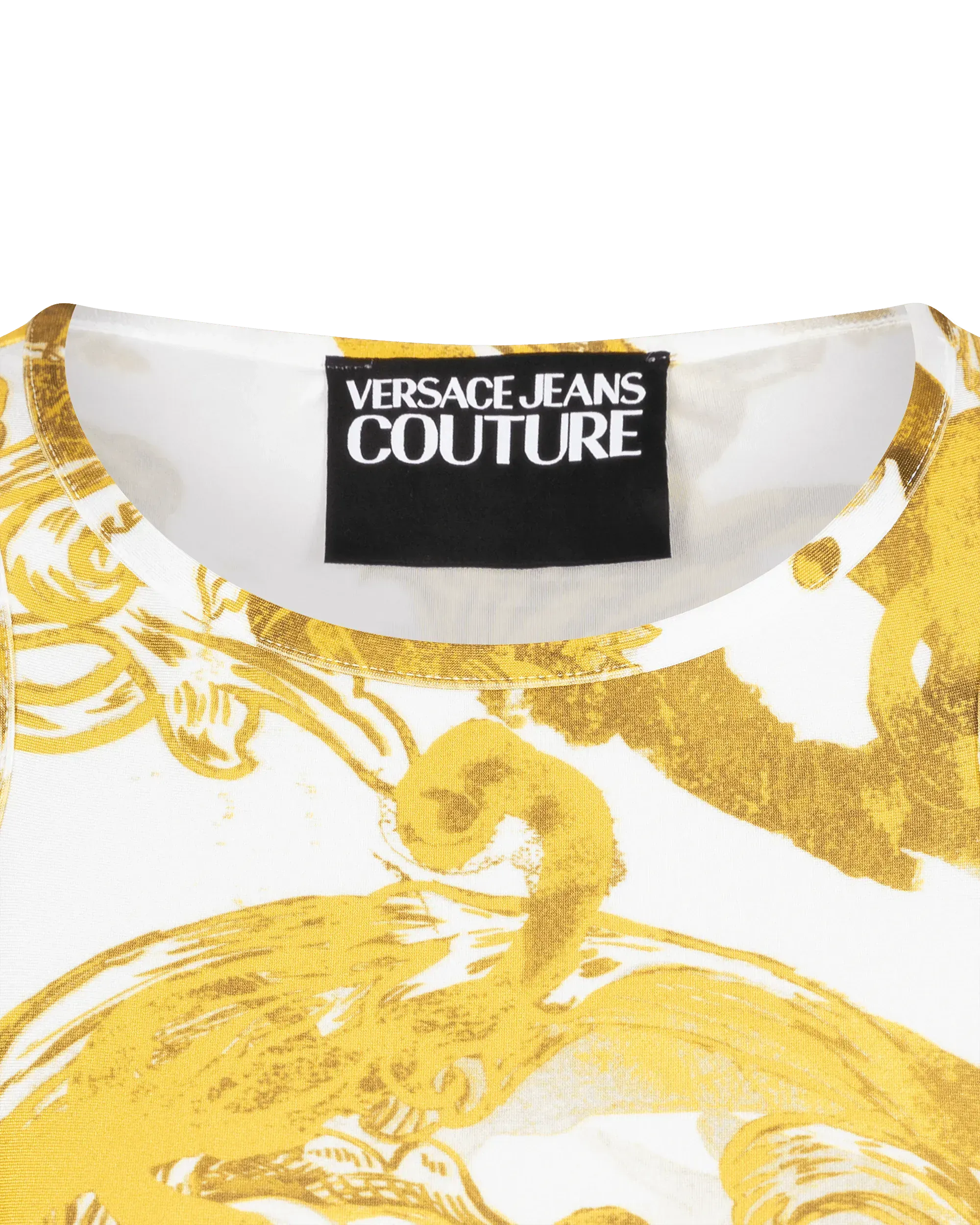 Watercolor Baroque Printed Double Strap Mini Dress
