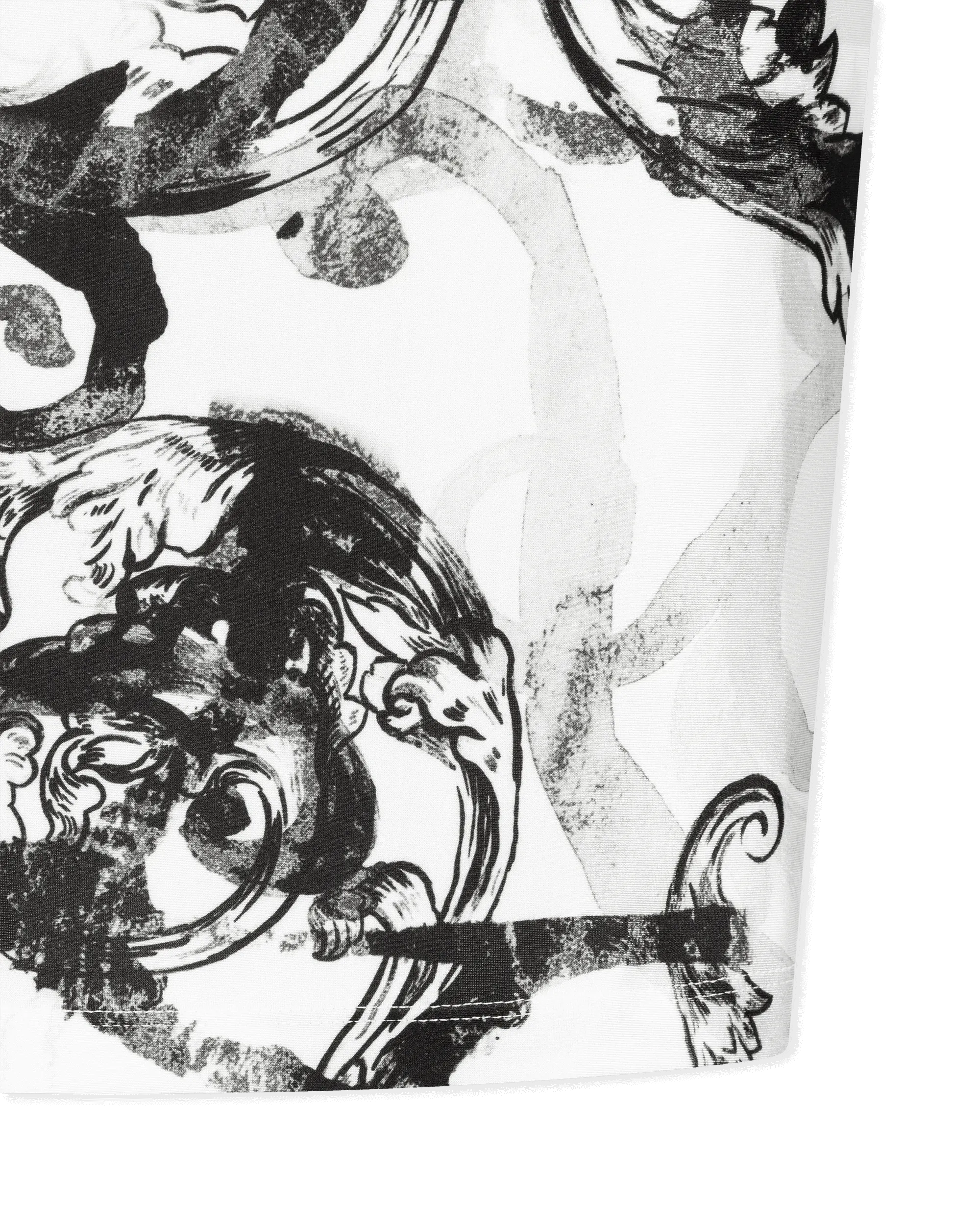 Watercolor Baroque Printed Double Strap Mini Dress
