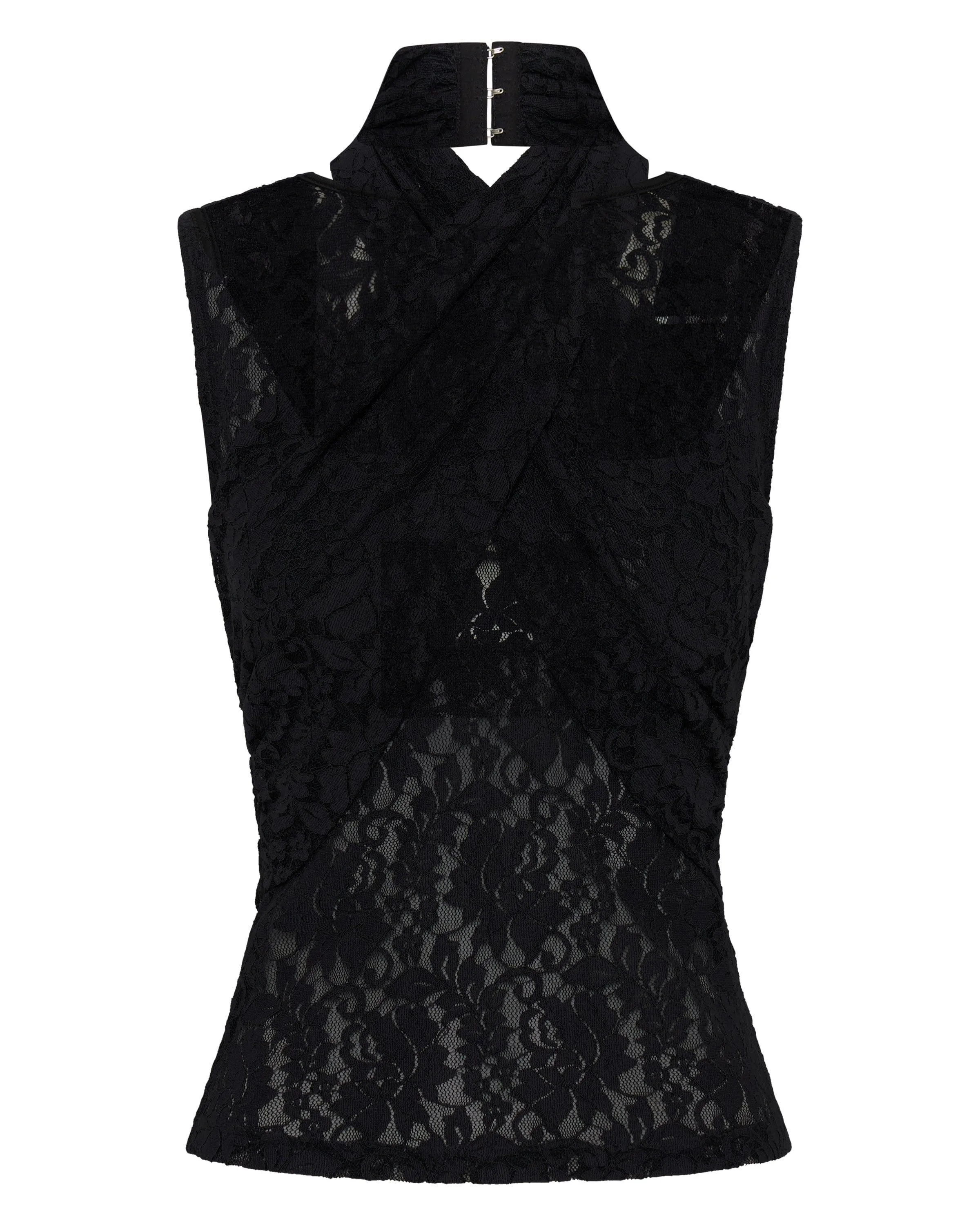 WAYWARD WRAP NECK TANK TOP | BLACK