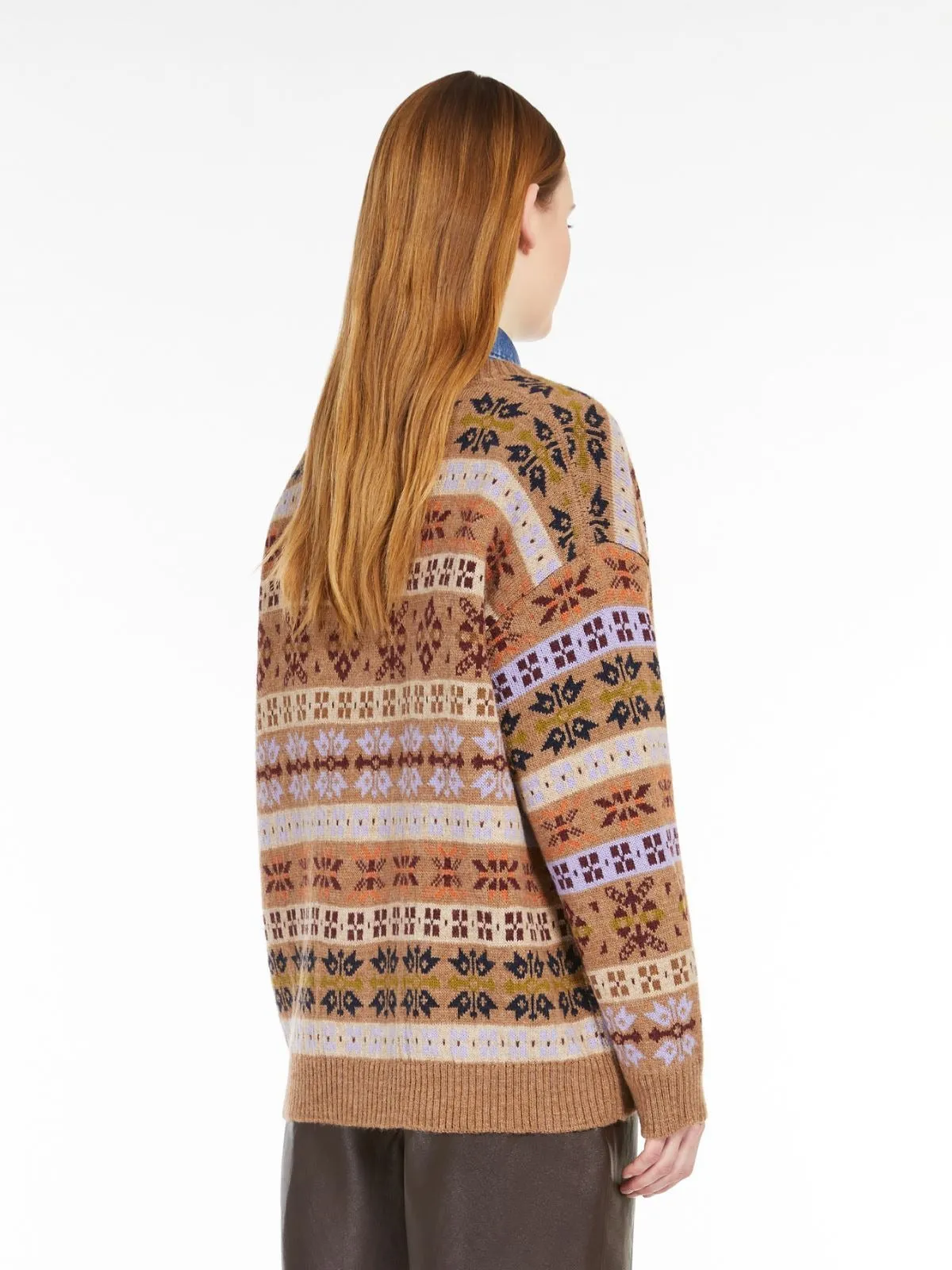 Weekend Max Mara Jacquard Wool and Alpaca Cardigan