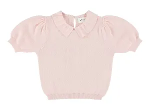 WESLEY VINTAGE CROPPED FITTED PULLOVER - POUDRE