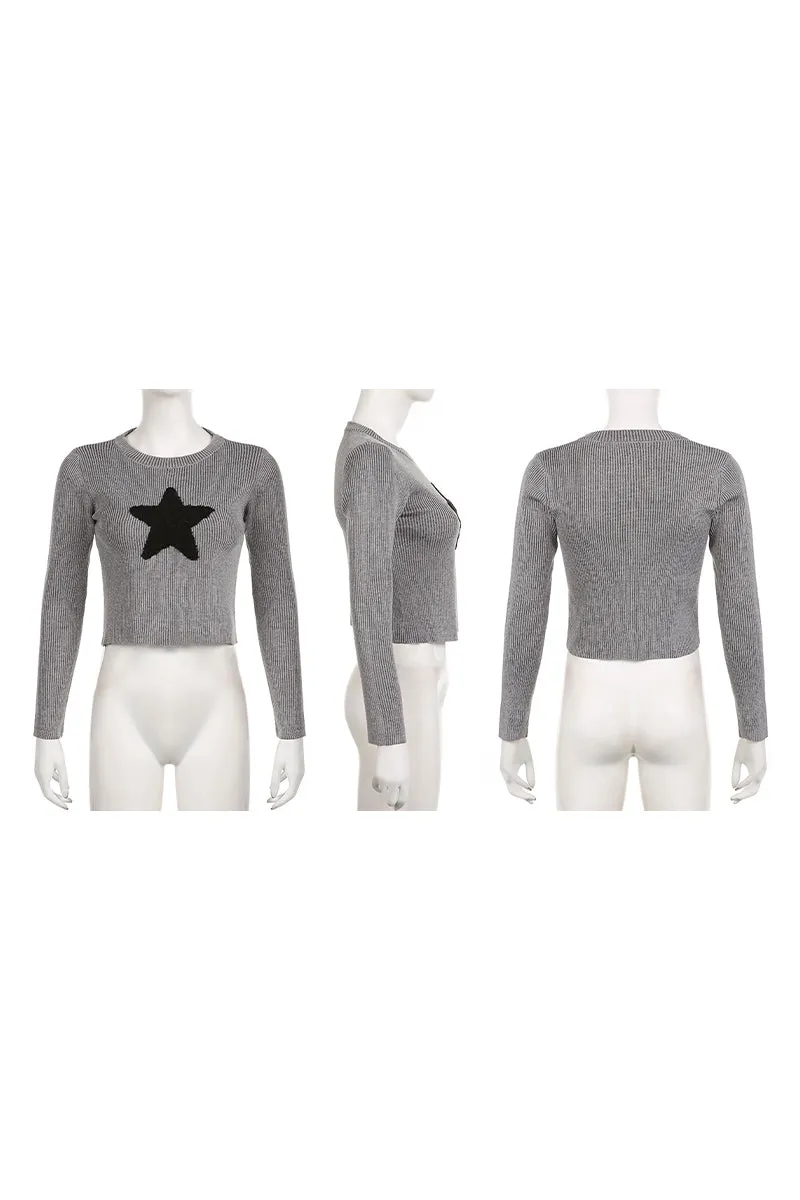 WG0394 Star Crop Sweater