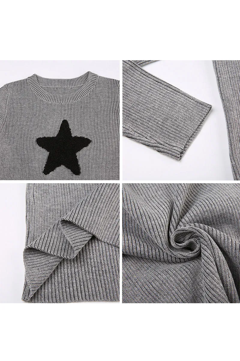WG0394 Star Crop Sweater