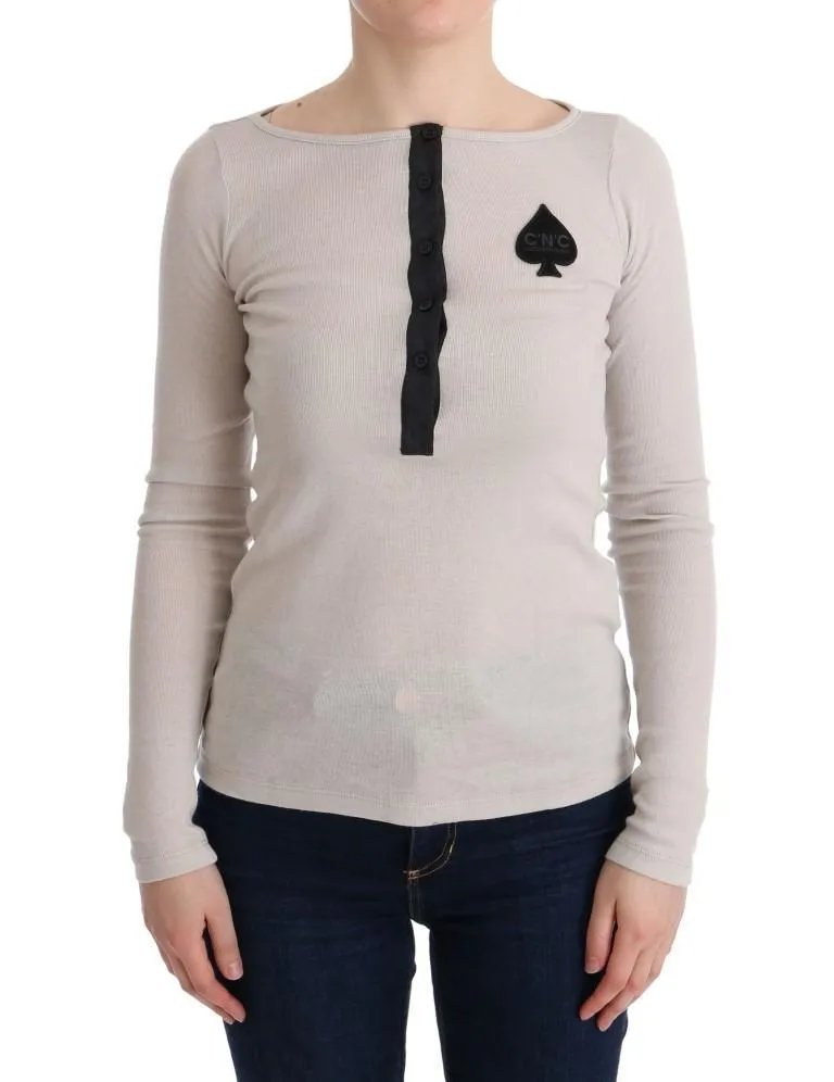 White Heart Viscose Sweater