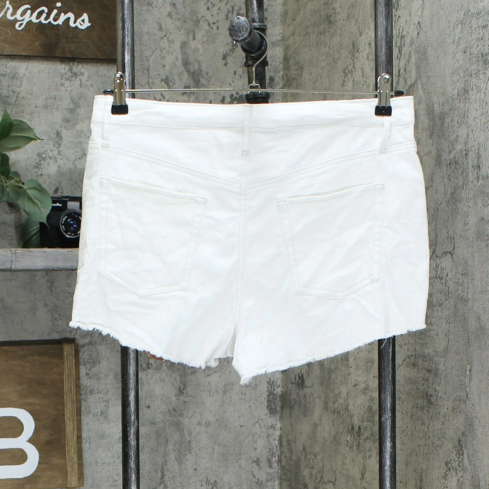 Wild Fable Women's High Rise Cutoff Jean Shorts White 14
