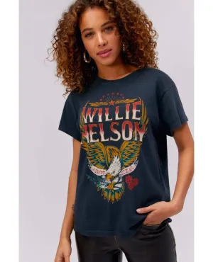 Willie Nelson Abott Texas Tour Tee Vintage Black