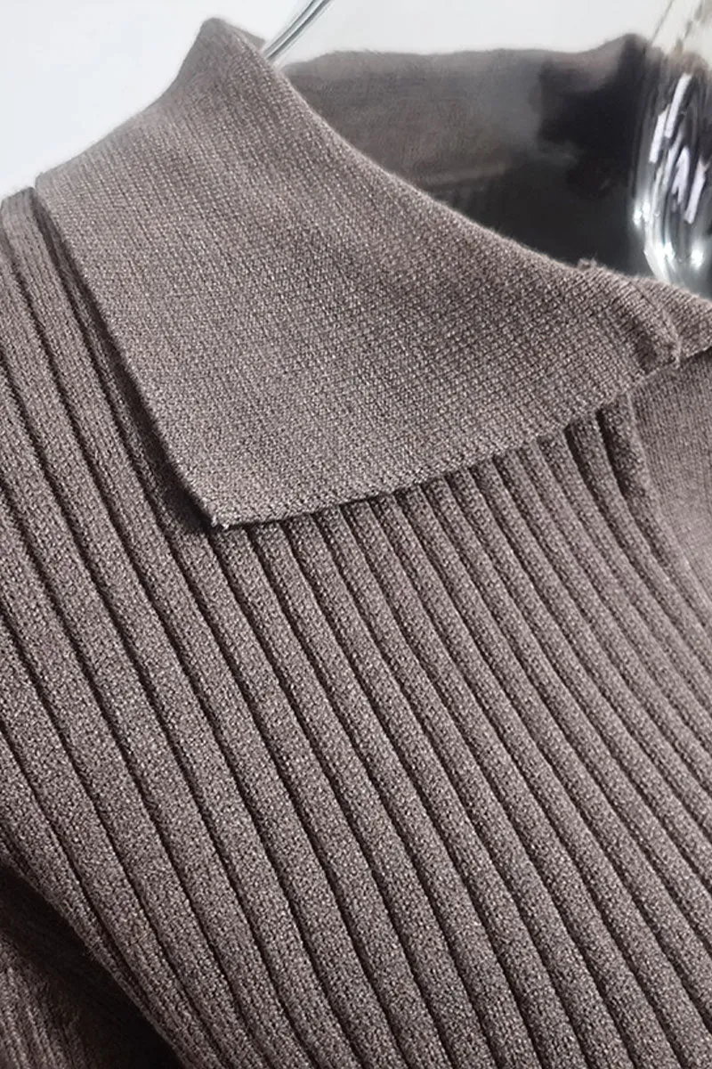 WJ0196 Knitted Long Sleeve Shirt