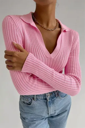 WJ0196 Knitted Long Sleeve Shirt