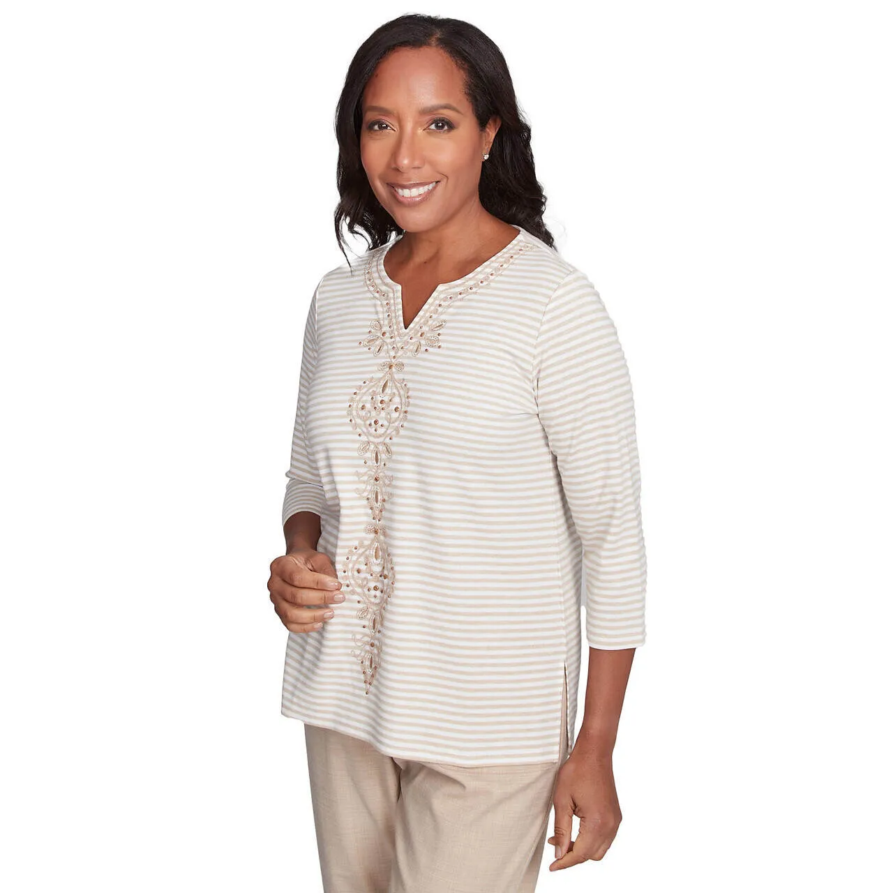 Women's Bold Medallion Stripe Top - 88456