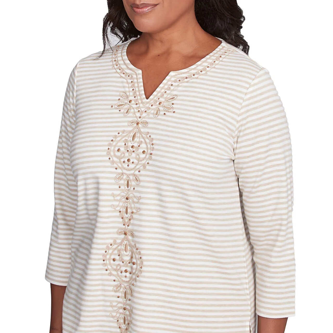 Women's Bold Medallion Stripe Top - 88456