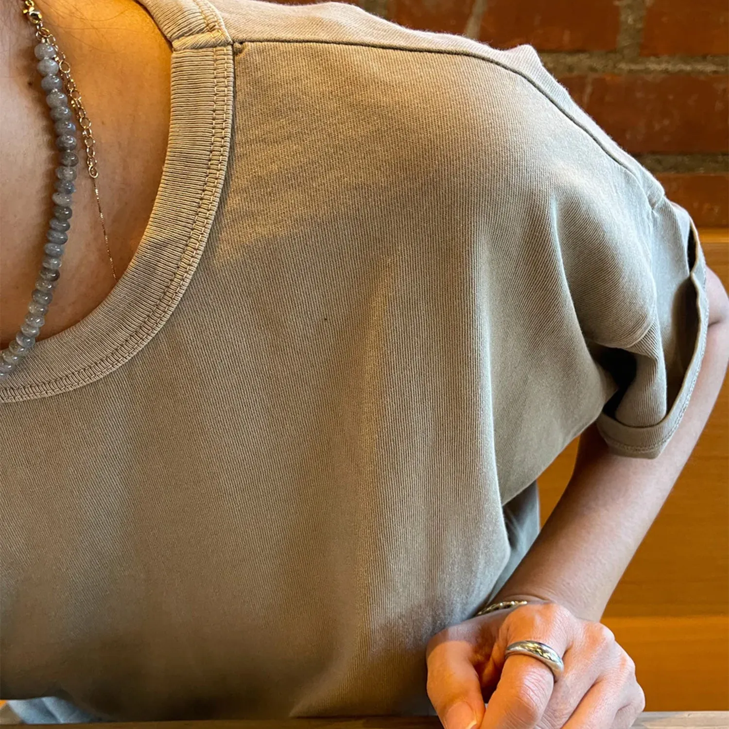 Womens Cotton Her Tee - Sage