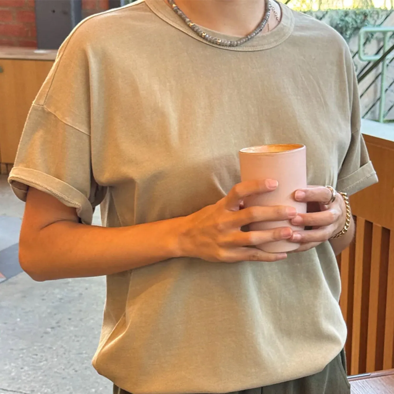 Womens Cotton Her Tee - Sage