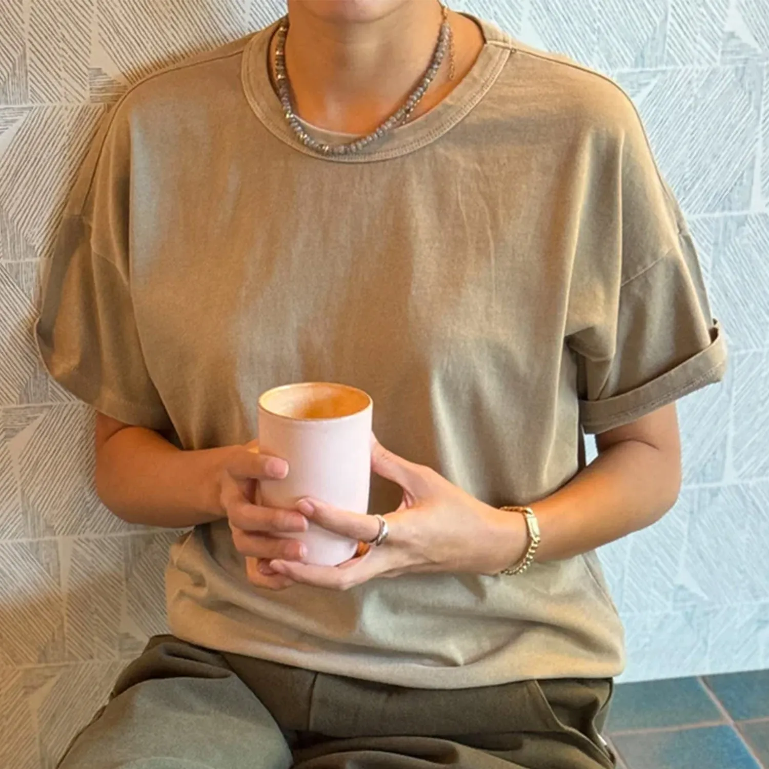 Womens Cotton Her Tee - Sage