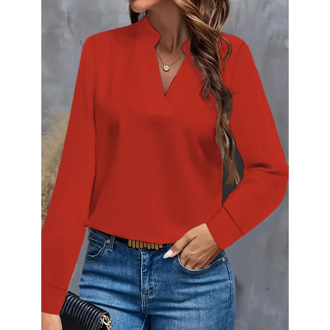 Women's Going Out V Neck Top | Long Sleeve