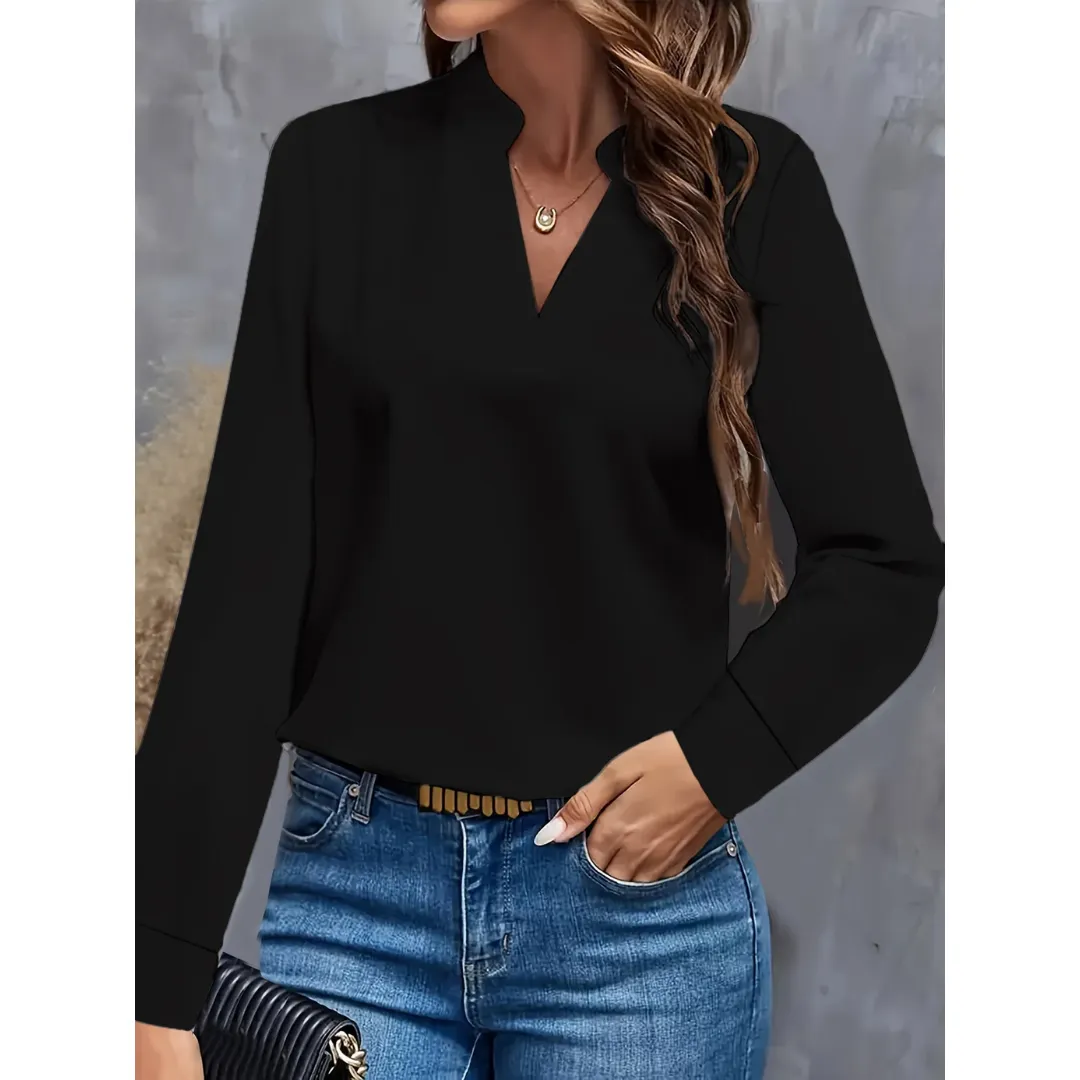 Women's Going Out V Neck Top | Long Sleeve