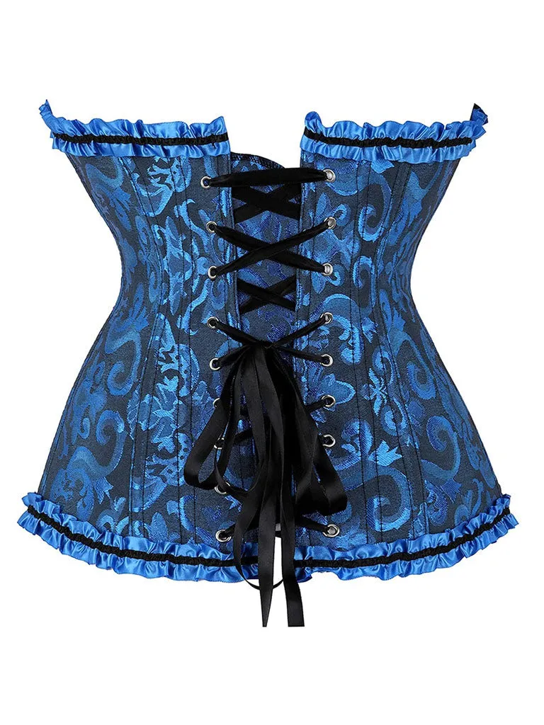 Women‘s Ruffles Corset Top Strapless Waist Trainer