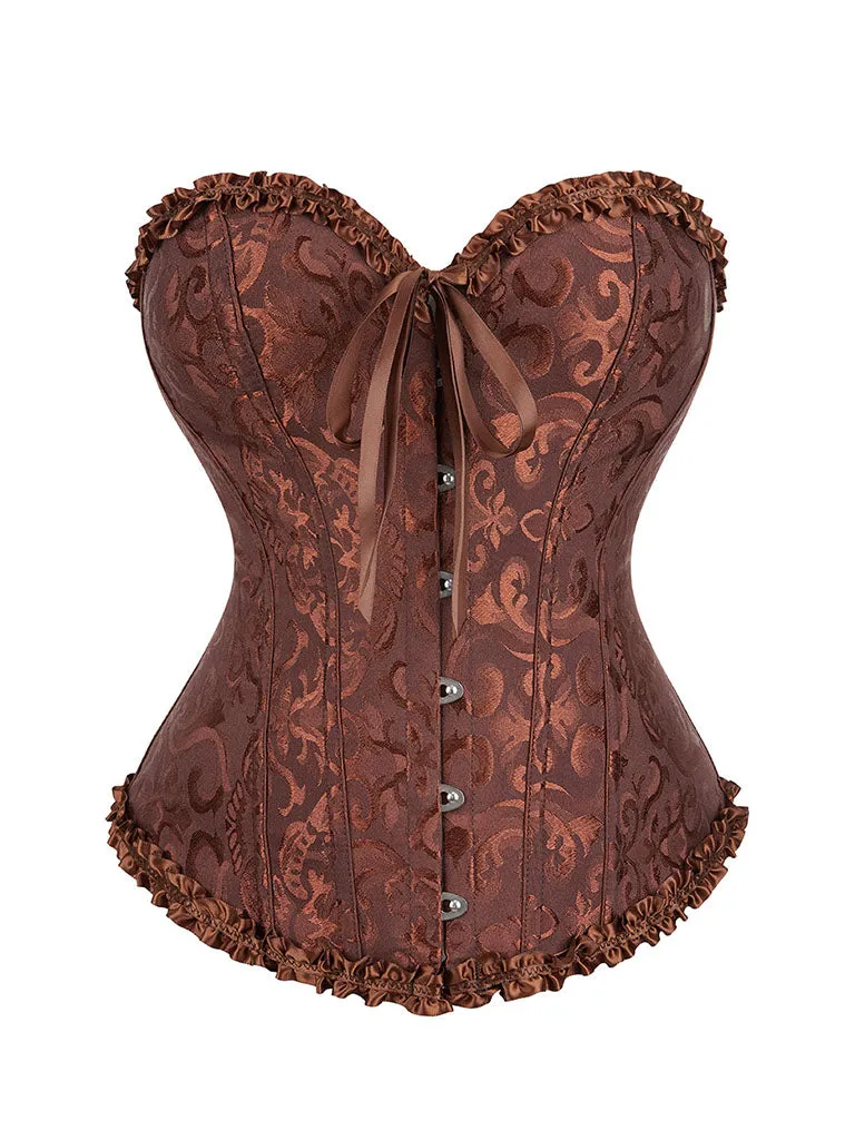 Women‘s Ruffles Corset Top Strapless Waist Trainer