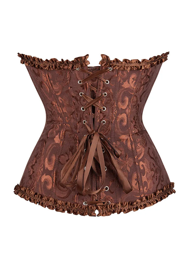 Women‘s Ruffles Corset Top Strapless Waist Trainer