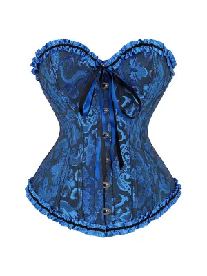 Women‘s Ruffles Corset Top Strapless Waist Trainer