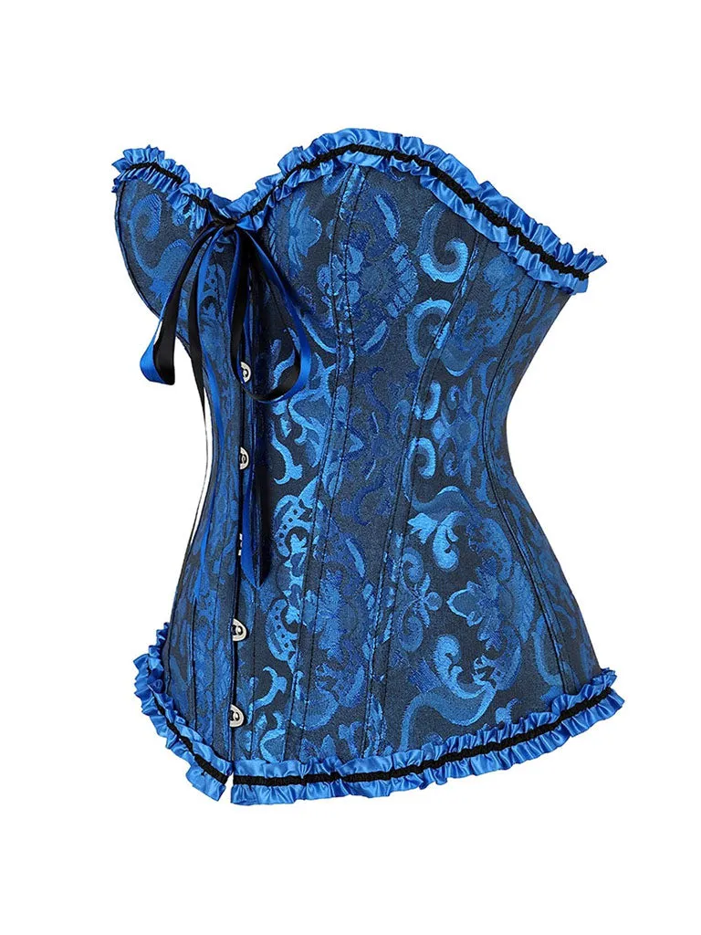 Women‘s Ruffles Corset Top Strapless Waist Trainer