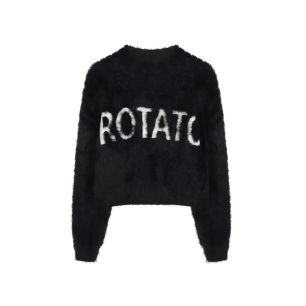 Women's Solid Color Mink Sweater