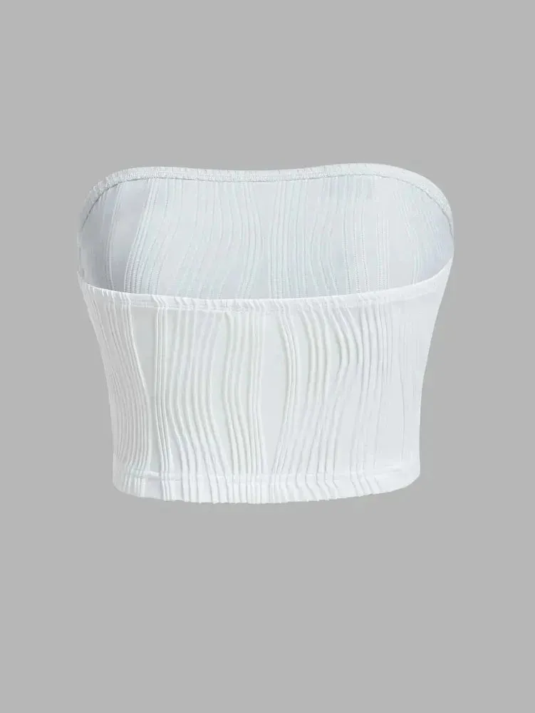 Women's Summer Strapless Crop Tube Top