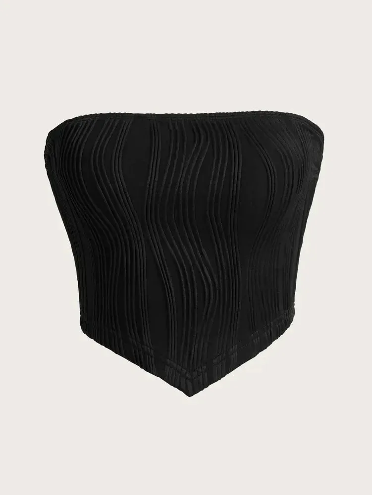 Women's Summer Strapless Crop Tube Top