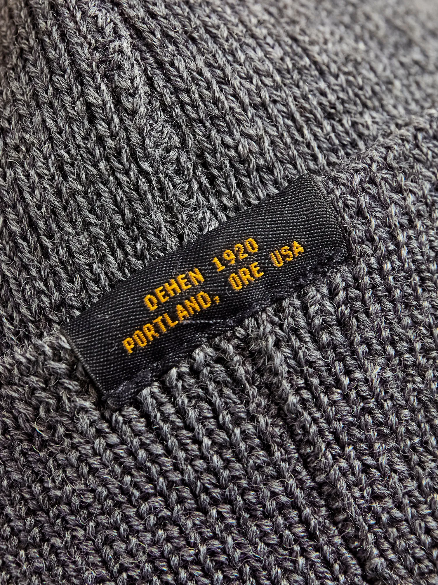 Wool Knit Watch Cap in Charcoal