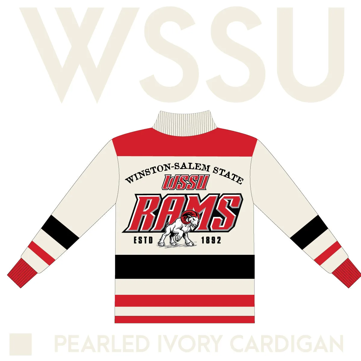 WSSU | Cardigan PEARLED IVORY