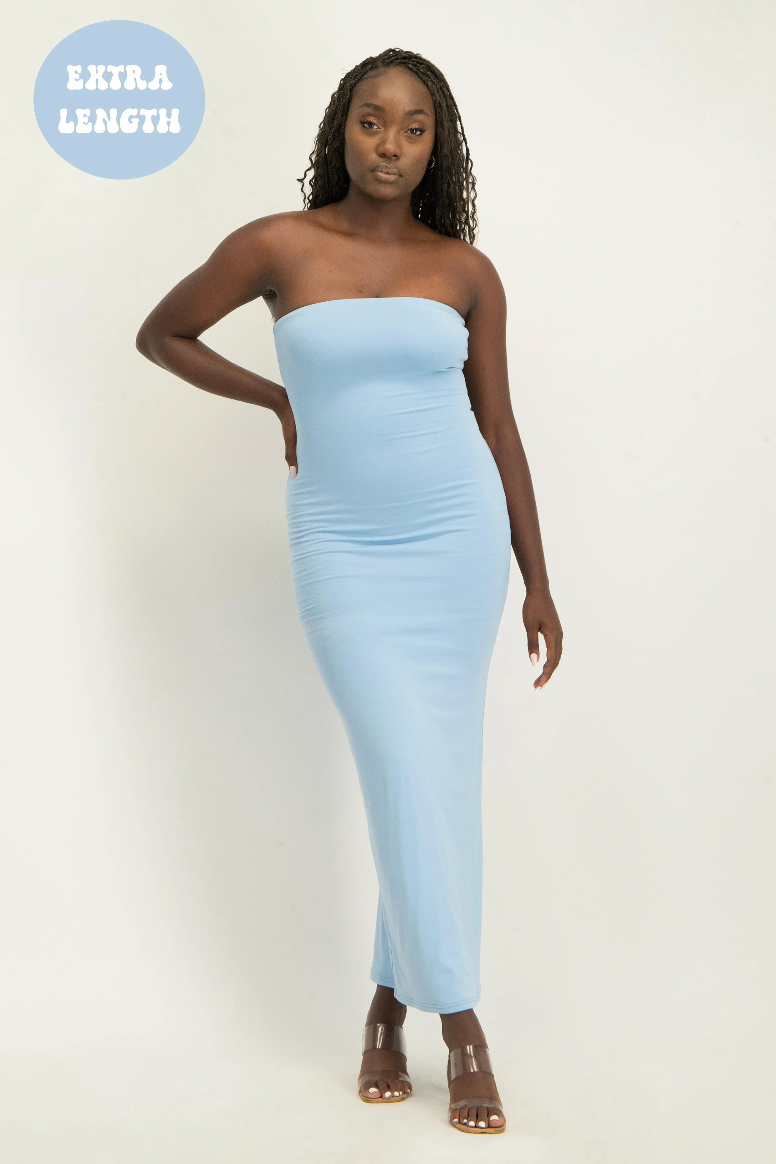 XTRA LENGTH Lounge Bandeau Bodycon Dress